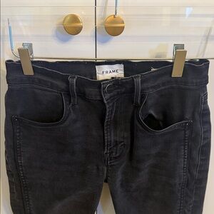 Frame Black Denim Le High Straight